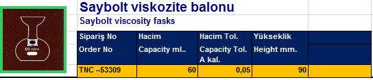 Saybolt Viskozite Balonu 