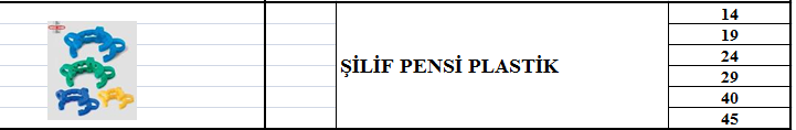 Şilif Pensi Plastik 