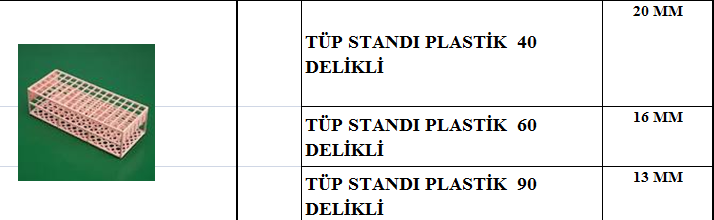 Tüp Standı Plastik Delikli