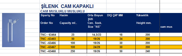 ŞİLENK  CAM KAPAKLI